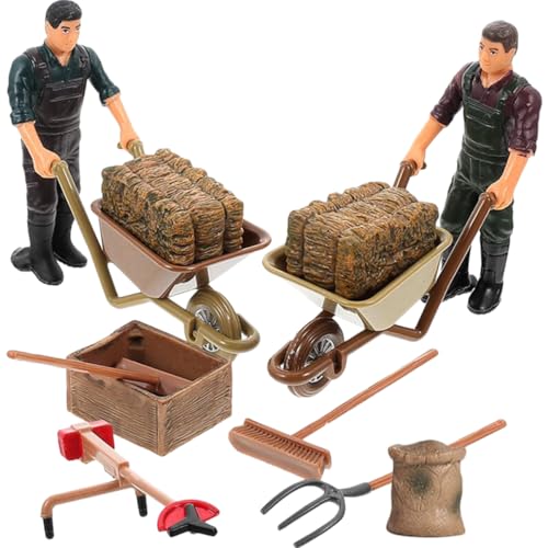 ibasenice Realistische Mini-farmmodelle – 12-teiliges Landwirtschaftszubehör Mit Farmer-Sets Für Jungen von ibasenice