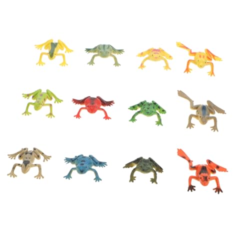 ibasenice 12st Ausmerzen Kindergeschenk Simulationsfroschmodell Kinderspielzeug Puzzle- Kröten Krötenformmodell Simulation Krötenmodell Frösche Plastik von ibasenice