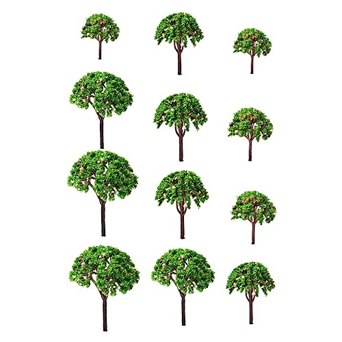 ibasenice 12St Blumenbaum-Modell Lernspielzeug für Kinder Bäume Modelllandschaft Ornament Modelle lebensechter Baumschmuck Miniatur-Blumenbaum fertiges Produkt schmücken Dekorationsmaterial von ibasenice