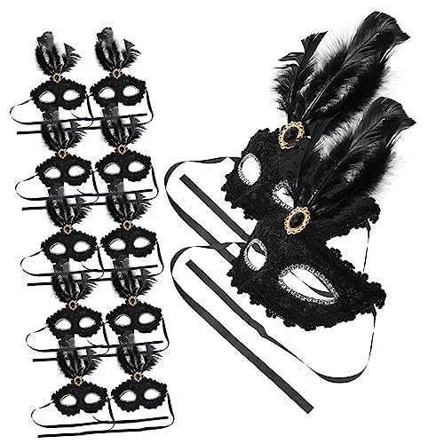 ibasenice 12 Stücke Maskerade Masken Dekorative Federn Modische Party Masken Für Frauen Cosplay Zubehör von ibasenice