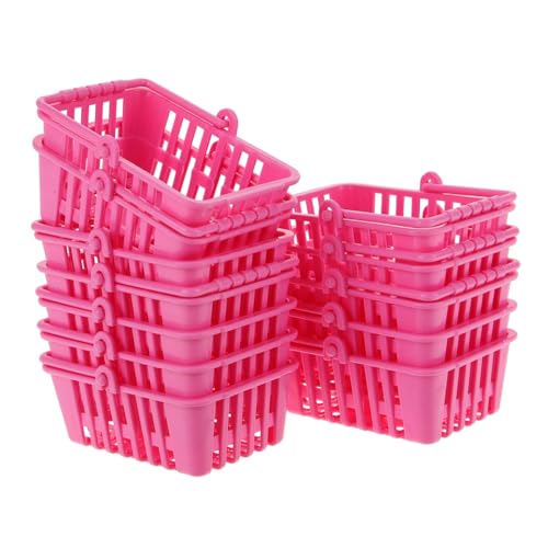 ibasenice Mini-einkaufskorb-Griffe 12-teiliges Korb-Set Wiederverwendbares Picknickkorb-Spielzeug Für Kinder von ibasenice