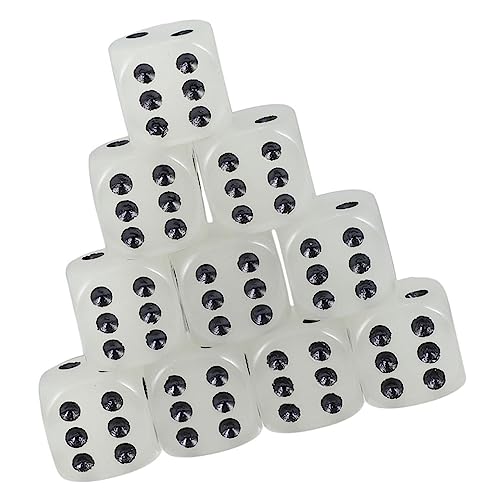 ibasenice 12st Leuchtende Würfel Requisiten Für Tischspiele Kleine Würfel Mini-würfel Spiel-Requisiten Leuchtende Requisiten Nachtglühwürfel Exquisite Würfel Würfelspiel Black Acryl von ibasenice