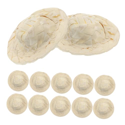 ibasenice 12st Mini-Strohhut Mini-Hut Aus Strohgeflecht Kleines Deko-Accessoire Gewebter Hut DIY-bastelmützen-Requisite Kleine Hüte Mini-hüte Für Puppenhäuser Gewebte Hutverzierung ibasenice 12st Mini-Strohhut Mini-Hut Aus Strohgeflecht Kleines Deko-Accessoire Gewebter Hut DIY-bastelmützen-Requisite Kleine Hüte Mini-hüte Für Puppenhäuser Gewebte Hutverzierung von ibasenice