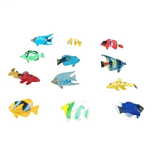 ibasenice 12St Spielzeug Zoo kofferständer Fantast Standup spielwaren draußen garnische Toy schaumstoffwürfel schrumpffolie schaukel für Erwachsene Modelle Tropischer Fisch Meeresfisch Kind von ibasenice