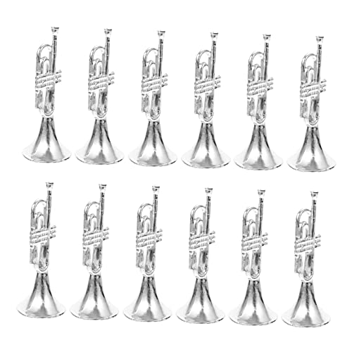 ibasenice Trompetenornament Mini-trompetenmodell Für Musikinstrumente Schreibtischdekor 12-teiliges Set von ibasenice