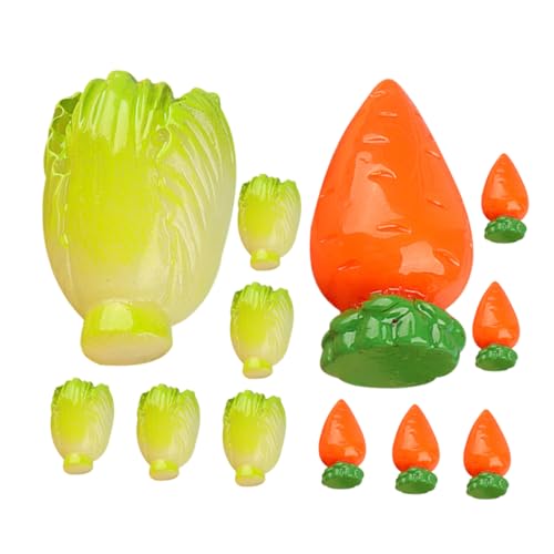 ibasenice 12St simuliertes Gemüse Puppenhaus-Karotten gefälschte Film Requisiten fensterdekoration Modelle gemüseerde künstliches Gemüse Gemüsemodell-Requisiten Handyhülle DIY zubehör Harz von ibasenice