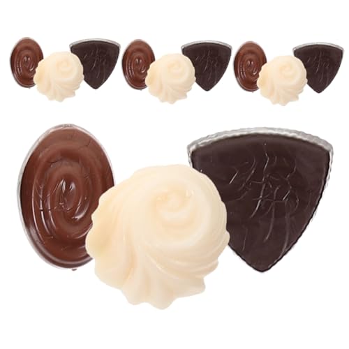 ibasenice 12st Simuliertes Schokoladenpendel Falsches Schokoladendekor Gefälschte Pralinen in Großen Mengen Kleines Schokoladenmodell Gummiartig Künstlicher Schokoriegel Tafelschokolade PVC von ibasenice