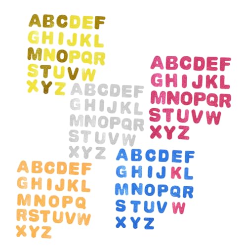 ibasenice 130 Stück Teiliges Bunte Selbstklebende Buchstaben Aufkleber aus Glitzerndem Eva Moosgummi für DIY Bastelprojekte Scrapbooking und Dekoration von ibasenice