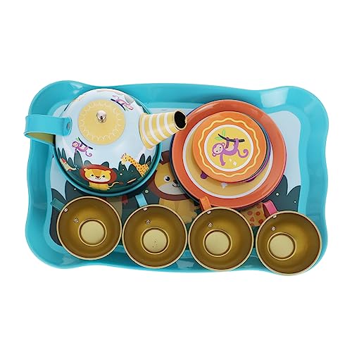 ibasenice 14 Teiliges Zinn Teekannen Set Für ädchen Teeparty Set Mit Tiermotiven Für Rollenspiele Inklusive Tassen Und Zubehör Ideal Für Ab 3 Jahren von ibasenice