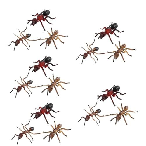 ibasenice Kleine Ameisen Figuren 15 STK Simulierte Ameisen Falsches Ameisendekor Insektendekor Ameisenstatue Simuliertes Ameisendekor Miniatur-ameisenfiguren Gartenameise Fest Plastik Kind Spielzeug von ibasenice