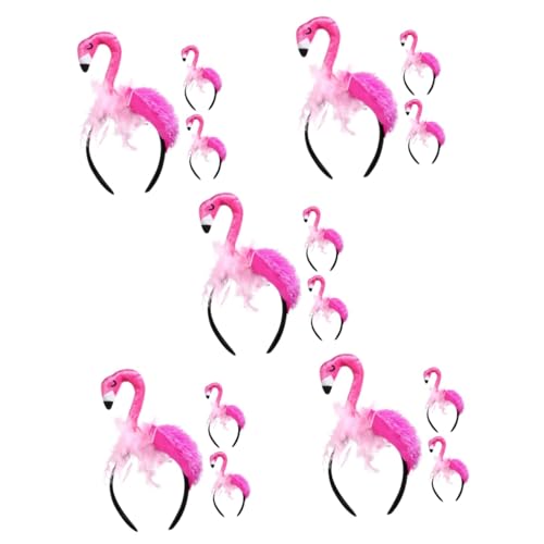 ibasenice 15 Stk Flamingo-Stirnband kinder haarschmuck faschingskostüm tierischer Kopfschmuck Make-up-Stirnbänder für Frauen Kleidung Party-Kopfschmuck Partygeschenke für Kinder bilden Krone von ibasenice