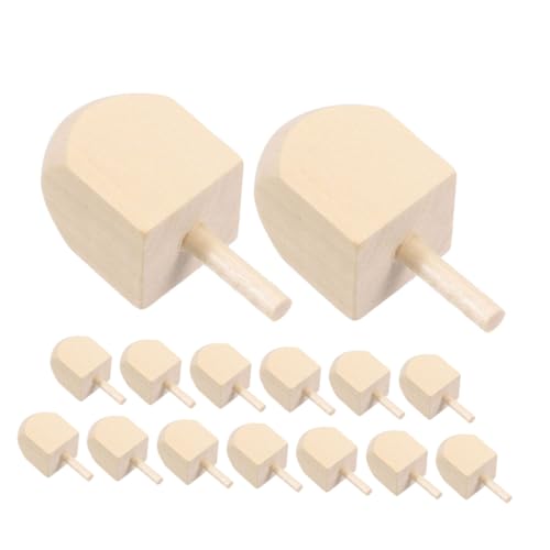 ibasenice 15 Stück Holzkreisel Unbehandeltes Holz Zum Basteln Ihrer Eigenen Dreidels Spiele Dreidels Basteln Holzdreidels Holzhandwerksdreidels Blankodreidels Minidreidels von ibasenice