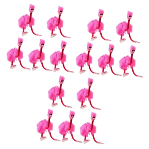 ibasenice 15 Stück Schnur hängende Flamingo-Dekorationen Spielset für Kinder scrump plüsch Stoffhunde für Kinder Plüschtier Spielzeuge Puppen Puzzle Marionette Strauß Draht ziehen Hölzern von ibasenice