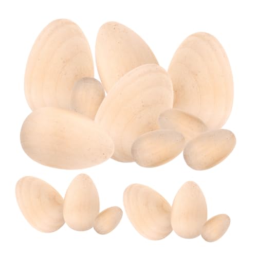 ibasenice 15 Stück Teiliges Naturbelassene Holz Eier zum Bemalen und Basteln Realistische Simulationseier aus Massivem Holz Glatte Oberfläche für DIY Osterdeko Partys und Handwerksprojekte ibasenice 15 Stück Teiliges Naturbelassene Holz Eier zum Bemalen und Basteln Realistische Simulationseier aus Massivem Holz Glatte Oberfläche für DIY Osterdeko Partys und Handwerksprojekte von ibasenice