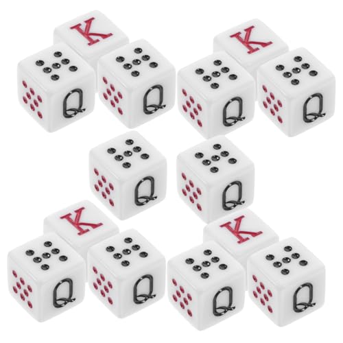 ibasenice 15 Stücke Acryl Lustige Spiel Würfel Acryl Poker Würfel Poker Würfel Requisiten Würfelbecher von ibasenice