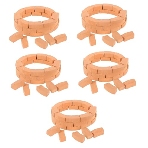 ibasenice 150 STK simulierter Ziegel Ziegelwand Spielzeuge Kinderspielzeug Modelle Bausteine Miniatur-Dekor Wand Kleiner Ziegel Sandkasten gefälschter Ziegel roter Ziegelstein Ton von ibasenice