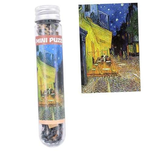 ibasenice 150 Stück Teiliges Mini Papier Puzzle für Erwachsene Kreatives Pädagogisches Jigsaw mit Präziser Farbabstimmung Langlebigem Material im Praktischen Reagenzglas für Stressabbau und von ibasenice