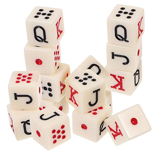 ibasenice 15 Stücke Brief Würfel Poker Würfel Spiel Zubehör Acryl Material Für Spaß von ibasenice