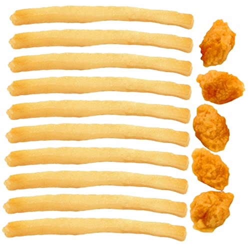 ibasenice Lebendiges PVC-Spielzeug Mit Falschen Pommes Frites Und Chicken Nuggets 15-teiliges Set Für Die Spiel- Und Küchenszene Von Kleinkindern von ibasenice