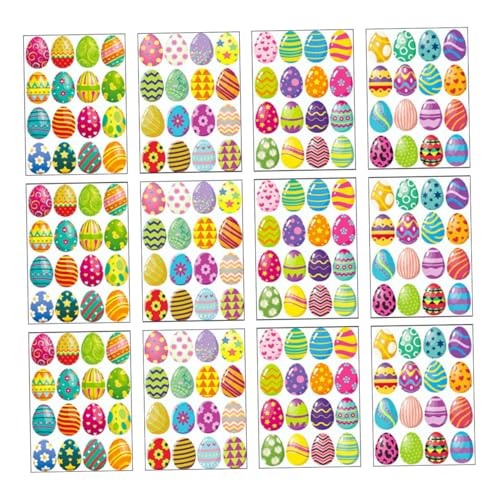 ibasenice 16 Blatt Ostereier Aufkleber Selbstklebende Farbenfrohe Sticker für Osterdeko Bastelprojekte und und Festliche Anlässe ibasenice 16 Blatt Ostereier Aufkleber Selbstklebende Farbenfrohe Sticker für Osterdeko Bastelprojekte und und Festliche Anlässe von ibasenice