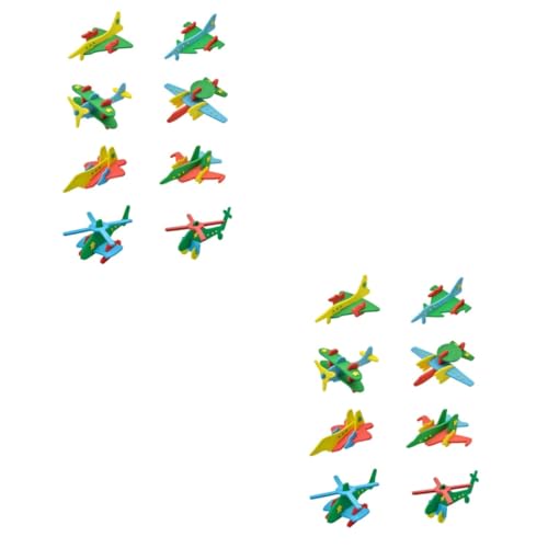ibasenice 16 STK Schaumflugzeug Schaumpuzzle Spielzeug Flugzeug-Puzzle Tier 3D Möbel Lernspielzeug von ibasenice