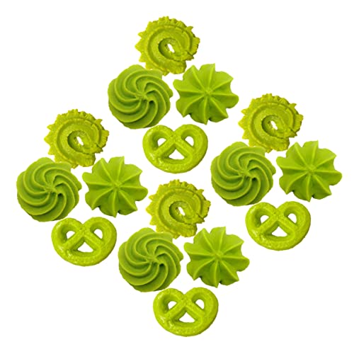 ibasenice 16 Stück Keks-Modell Muffinförmchen Joghurt Schwarze Cupcake-Förmchen Süßigkeiten Bausatz spielzeuge für lebensechter Keks vorgeben Keksspielzeug PVC Green von ibasenice