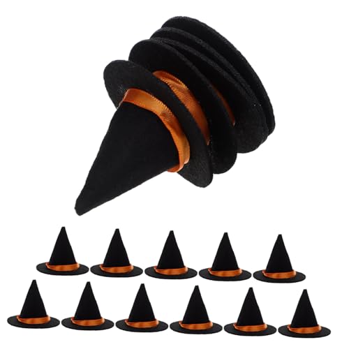ibasenice 16 Stück Teiliges Mini-hexenhut Schwarzem Filz Staubschutz-weinflaschenverschluss Vielseitige Halloween-dekoration Passende Mini-hut-accessoires für Basteln Party und von ibasenice