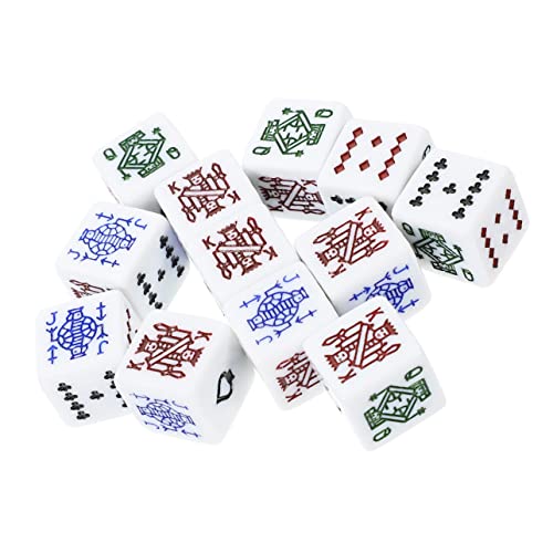 ibasenice 16 Mm Weißes Pokerwürfel-Set – Hochwertige Würfel-Requisiten Aus Acryl Für Brettspiele Ideal Für Familien- Und Geburtstagsfeiern von ibasenice