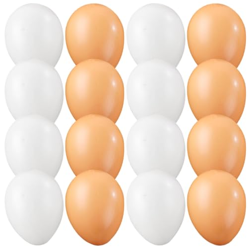 ibasenice 16St Simulations-Ei-Requisiten entwicklung kindliche entwicklung kinderknallzeug -Eier Gelbe Eier Grübler Container Küche Food-Modell basteln Plastikeier PVC von ibasenice