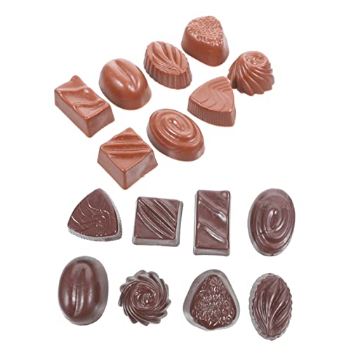 ibasenice 16St Simulationsschokolade funnytoys Funny Toys Lernspielzeug realistische Schokoladenspielzeuge gefälscht Dekoration kleines Schokoladendekor multifunktionales Kinderspielzeug PVC von ibasenice