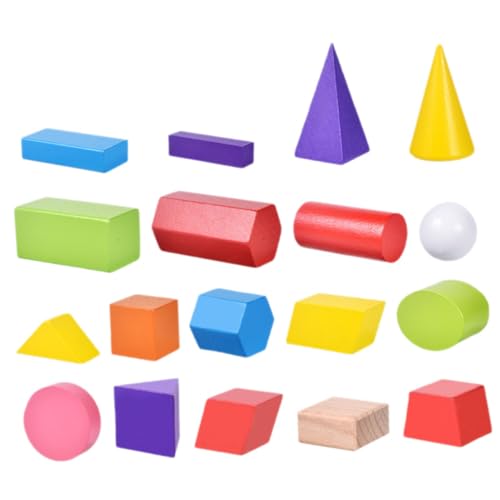 ibasenice 18 STK Holzbausteine Bausteine ​​ausbalancieren Stapelbare Blöcke Bausteine Blöcke Für Lernmaterialien Für Die Vorschule Kognitive Spielsachen Plastik von ibasenice