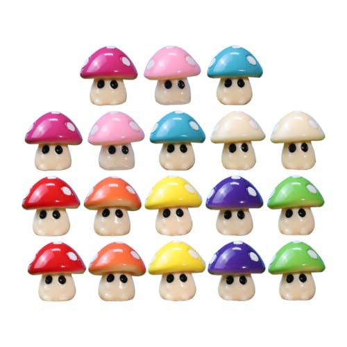 ibasenice 18 Stücke Pilz Miniatur Mini Mushroo Ornamente Harz Mini Pilz Garten Decor Landschaft Dekore Dekorative Harz von ibasenice