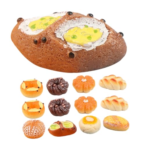 ibasenice Brot Spielzeug 18 STK simuliertes Brot Zubehör für Handyhüllen Bäckerei gefälschtes Brot Modell Prop Lebensmittel Spielzeug Schmuckstücke Dekorationen Requisiten von ibasenice