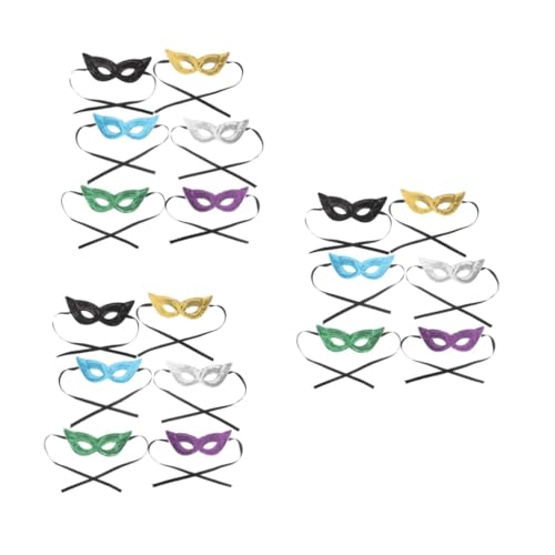 ibasenice 18 Stück Teiliges Mardi Gras Stirnband Masken mit Gold Grünen Pailletten Halbe Gesichtsbedeckung Auffällige Karnevalsmaske für Fasching Maskerade Halloween und Partyfeiern ibasenice 18 Stück Teiliges Mardi Gras Stirnband Masken mit Gold Grünen Pailletten Halbe Gesichtsbedeckung Auffällige Karnevalsmaske für Fasching Maskerade Halloween und Partyfeiern von ibasenice