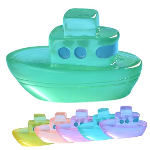 ibasenice 18 Stück Teiliges Miniatur Resin Boot Figuren Leuchtende Nachtlicht Garten Dekoration Robuste Micro Landschaft Boot Modelle Ornamente für Puppenhaus und Sandtisch von ibasenice