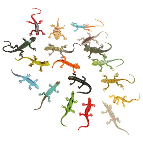 ibasenice 18pcs Gefälschte Echsenfigur Figur Echsenfigur Plastik Lizard Spielzeugsimulation Reptilienspielzeug von ibasenice
