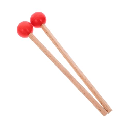 ibasenice 1Paar Zungentrommel Schlägel aus Buchenholz Ergonomische Mallets für Marimba Xylophon Langlebig Handfreundlich für Anfänger von ibasenice