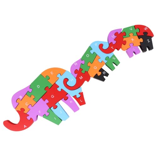 ibasenice 1Pc 26 Puzzle- Puzzle kinderpuzzle holzspielsachen Kreatives Lernspielzeug Pädagogisches holzspielzeug rätseln Bausteinspielzeug Bambus von ibasenice
