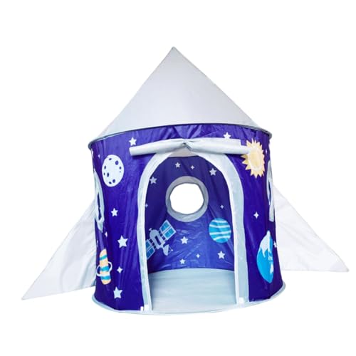 ibasenice 1Pc Kinderzelt Spielzeughaus Spielhaus Zelt Kinderspielhaus Kinderspielzelt Innenzelt Weltraumthema Zelt Mesh Blau von ibasenice