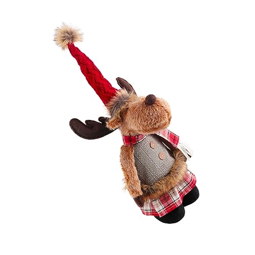 ibasenice 1Pc Weihnachts-Teleskop-Elch Weihnachtsschmuck Weihnachts-Plüsch-Elch-Puppe für weinachts deko Puppe mit Teleskopbeinen Weihnachten Elch Stoff Grey von ibasenice
