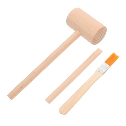 ibasenice 1Satz Ausgrabungswerkzeugsatz mit Holzhammer Meißel und Pinsel für Kreatives für Kleine und Fans von ibasenice