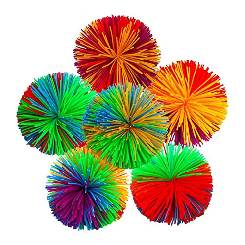 ibasenice 1Satz Bunter Silikon Stressball mit Fluffy für Farbenfrohe Fadenkugeln zum Stressabbau für Sensorisches von ibasenice