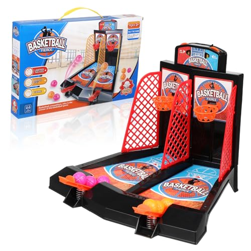ibasenice Basketball Spielzeug für Kinder Tisch Basketballspiel für 2 Personen Finger Basketballspiel Interaktives Desktop Spielzeug Verbessert die Hand Auge Koordination von ibasenice