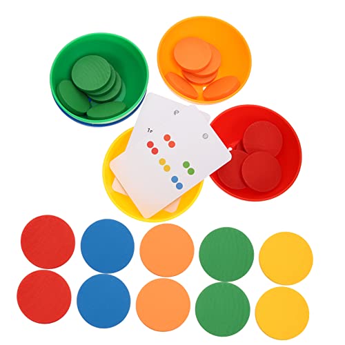 ibasenice 1Satz Farbsortierschalen Spielzeugset für Montessori Lernspielzeug zur Farberkennung und Sortierung Fördert Kognitive Fähigkeiten und Hand Augen Koordination für Kleinkinder von ibasenice