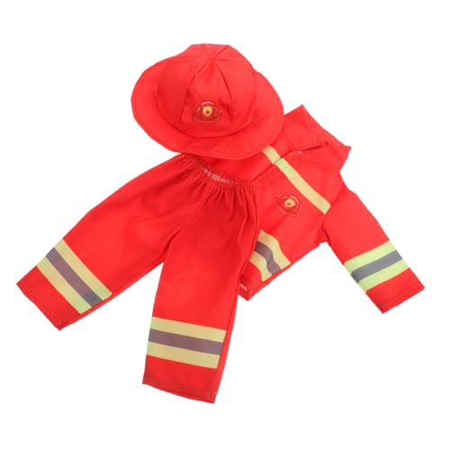 ibasenice 1Satz Feuerwehrmann Kostüm für Puppen Ankleide Outfit für Zubehör Rollenspiel für Kreative und Fantasievolles von ibasenice