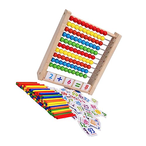 ibasenice 1Satz Holz Lernspielzeug Für Teiliges Mathe Lernset Fingerfertigkeit Und Denkfähigkeit Für Frühkindliche Bildung Und Mathematische Grundlagen von ibasenice