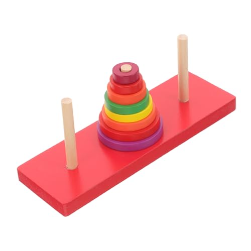 ibasenice 1Satz Holzspielzeug Stapelturm Buntes Ring Puzzle Kreativität und bei Kindern Geeignet für und Unterhaltungszwecke von ibasenice