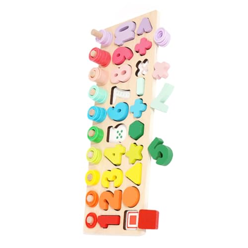 ibasenice 1Satz Kleinformatiges Montessori Holzspielzeug Lernpuzzle für Kleinkinder mit Formen und Farben Pädagogisches Sortierspielzeug für Frühe Entwicklung von ibasenice