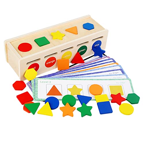 ibasenice 1Satz Kognitives Lernspielzeug aus Holz Formsortierer für Kleinkinder Pädagogisches zur Farben und Formenentwicklung für Frühe Bildung und Feinmotoriktraining von ibasenice