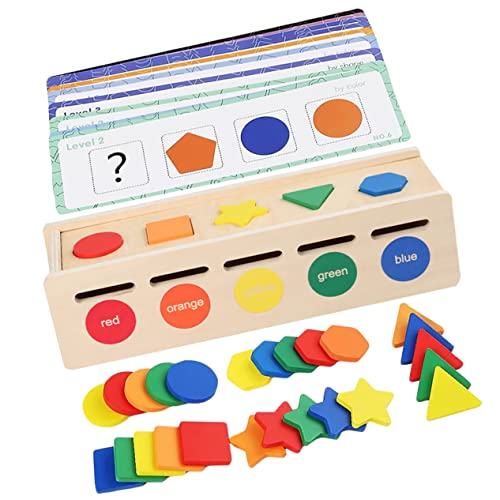 ibasenice 1Satz Kreatives Holzspielzeug für Form Matching Feinmotorik Vorschulkinder und Kleinkinder Pädagogisches Lernspielzeug für Jahre von ibasenice